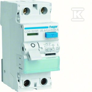 Wyłącznik różnicowoprądowy 1P+N 25A/30mA Typ A QuickConnect lewy N