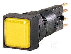 Lampka sygnalizacyjna soczewka żółta, płaska Q18LF-GE