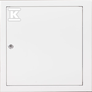 Maskownica zaworu 52 (suchy pion), 520x390mm, wymiar zewnętrzny 590x460mm, zamek OTS, kolor biały RAL9003