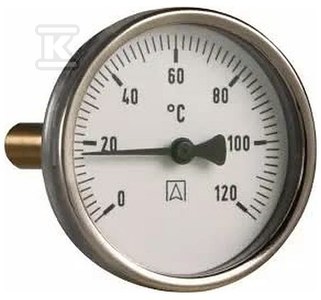Termometr bimetaliczny BiTh 63, fi63 mm, 0÷120°C, tuleja L 150 mm, G1/2