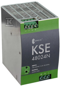 Breve Zasilacz impulsowy KSE 48024M 230/ 24VDC 20A 480W na szynę DIN, Uzas: 96-264VAC, Ta70, 17000-0940