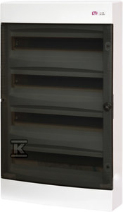 Obudowa natynkowa 4 rzędy po 18 mod. drzwi transparentne ECT 4X18PT-S