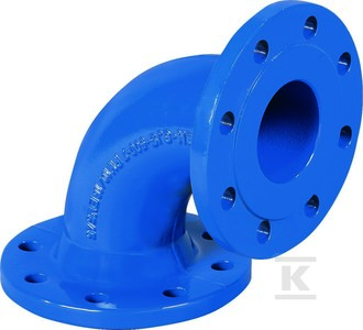 Kolano kołnierzowe Q DN80, PN16, do wody, GJS-żeliwo sfero