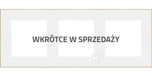 Ramka 3-krotna DUO: Biała, podstawa złota, SIMON55