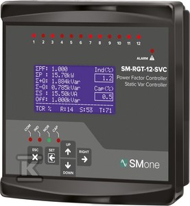 Regulator współczynnika mocy 12 stopniowy 3-faz zgodny z SVC komunikacja Modbus RTU SM-RGT-12-SVC