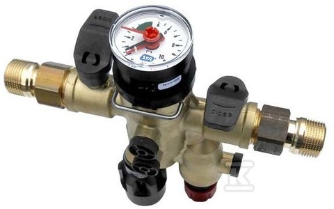 Zawór napełniania instalacji BA 6628 Plus, 1-6 bar, z zaworem antyskażeniowym klasy BA, przyłącza: gwint zewnętrzny 3/4 cala