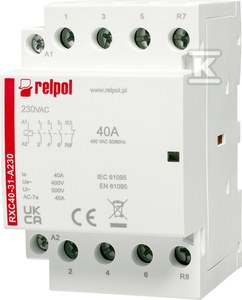 Stycznik instalacyjny 3NO + 1NC, 40A, 230 VAC RXC40-31-A230