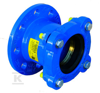 Łącznik RK-E DN80 rurowo-kołnierzowy na rurę PE, PN16, do wody, GJS-żeliwo sfero