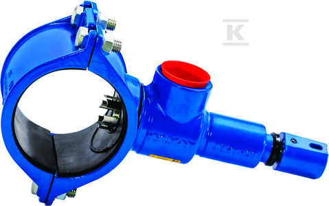 Nawiertka przyłączeniowa DN160x40 do rur PVC/PE (samonawiercająca), PN16, do wody, GJS- żeliwo sfero