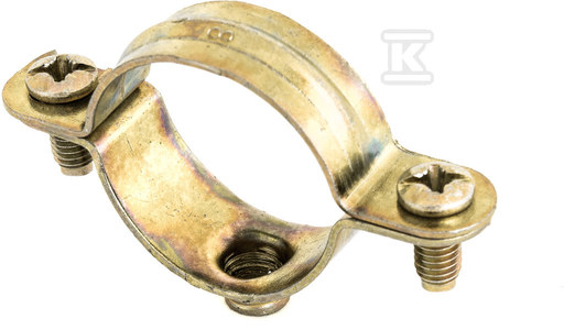 Uchwyt metalowy do rury odgromowej 28 srebrny 10111 (T0007)