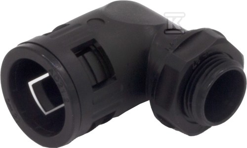 Dławik czarny kątowy 90° M25x1,5 (23x28) 968-325-2 do peszla poliamidowego,pakowany po 20 szt.