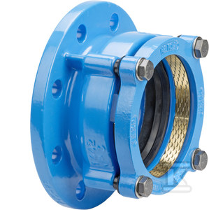 Łącznik RK S2000, DN150 d160, PN16, rurowo-kołnierzowy, do wody i kanalizacji, do rur PE i PVC, z zabezpieczeniem przed przesunięciem, GJS-żeliwo