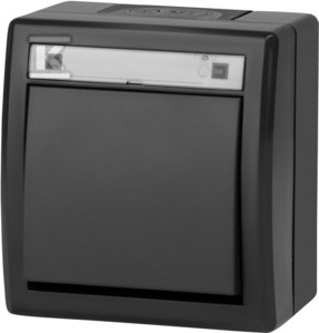 Łącznik natynkowy N/T, zwierny światło IP55, antracyt AQUANT 2K
