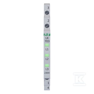 Lampka kontroli zasilania 3xLED zielona, slim 1/3 modułuLK-703G