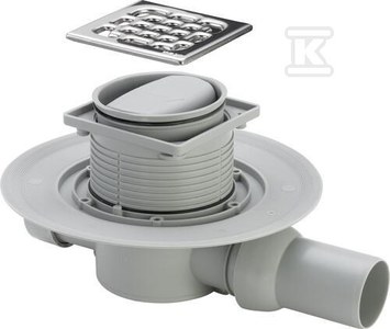 Odpływ łazienkowy, kratka Advantix, kompletny zestaw, do instalacji standardowej DN 50 stal szlachetna/szary