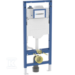 Stelaż podtynkowy Geberit Duofix do wiszących misek WC, 120 cm, ze spłuczką podtynkową Sigma 12 cm, ze spłukiwaniem higienicznym HS30, dwa przyłącza