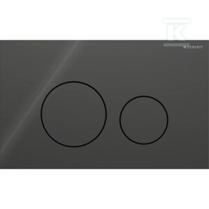Przycisk uruchamiający Geberit Sigma40, przedni, szkło czarne, okrągły