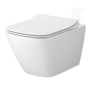 Zestaw C200 miska zawieszana CITY PRO OVAL VORTEX , deska City Square slim duroplastowa wolnoopadająca z łatwym wypinaniem