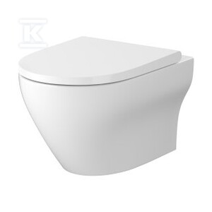 Zestaw C201 miska zawieszana LARGA PRO OVAL VORTEX , deska Larga slim wrap duroplastowa wolnoopadająca z łatwym wypinaniem