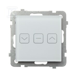 Łącznik dotykowy żaluzjowy z podświetleniem + wi-fi, białe szkło szronione SONATA, ŁPDT-7RS/m/78