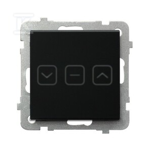 Łącznik dotykowy żaluzjowy z podświetleniem + wi-fi, czarne szkło szronione SONATA, ŁPDT-7RS/m/79