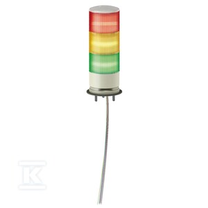 Kolumna świetlna, Harmony XVG, 60 mm, czerwony pomarańczowy zielony, światło stałe, brzęczyk, montaż na podstawie, IP42, 24V AC/DC
