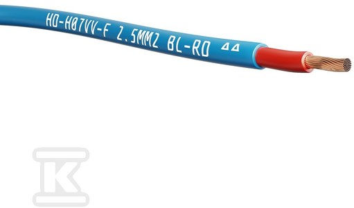 Przewód instalacyjny podwójnie izolowany niebieski - linka LgY 2,5 mm2 ROLKA 15 mb