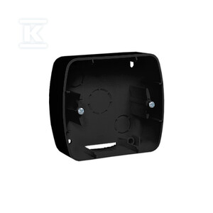 Puszka pojedyncza natynkowa IP20: czarny mat, AKORD