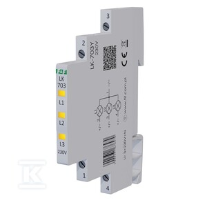 Lampka kontrolna zasilania LK-703Y 1/3S 3X230V 3xLED żółta
