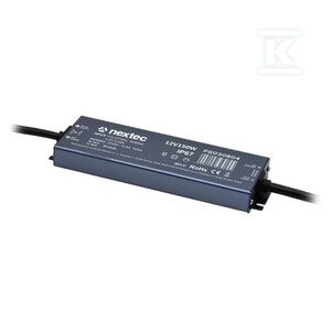 Nextec Zasilacz wodoodporny SUPER SLIM 12V, IP67, 12,5A, 150W
