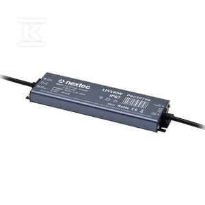 Nextec Zasilacz wodoodporny SUPER SLIM 12V, IP67, 8,3A, 100W