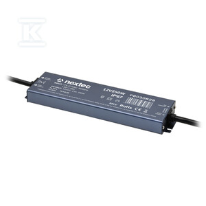 Nextec Zasilacz wodoodporny SUPER SLIM 12V, IP67, 21A, 250W