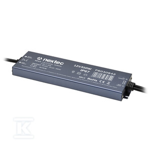 Nextec Zasilacz wodoodporny SUPER SLIM 12V, IP67, 29,2A, 350W