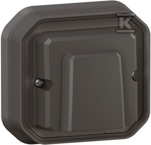 Wyjście kablowe z uchwytem, komplet podtynkowy 16A-230V~ - antracyt, NOWE PLEXO 55