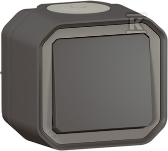 Przycisk jednobiegunowy, komplet natynkowy 10A-250V~ - antracyt, NOWE PLEXO 55