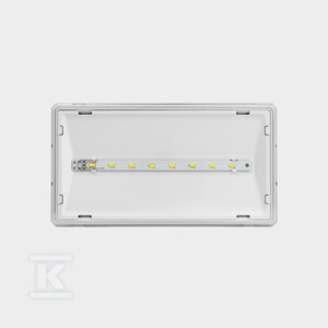Oprawa awaryjna EXIT S ECO LED IP65 2W 1h jednozadaniowa AT biała + grzałka HTR-25