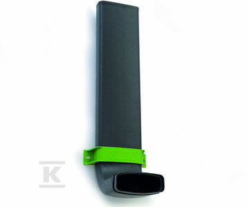 Kolano pionowe KERMI EasyFlow - 90°, 4 szt., HDPE, płaski 126x60mm, L=574mm, podłoga/ściana