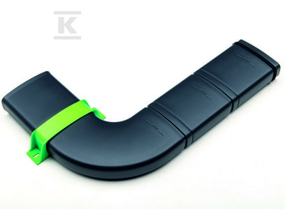 Kolano poziome KERMI EasyFlow - 90°, 3 szt., HDPE, płaski 126x60mm, L=574mm