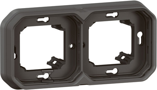 Uchwyt podtynkowy podwójny - antracyt, NOWE PLEXO 55