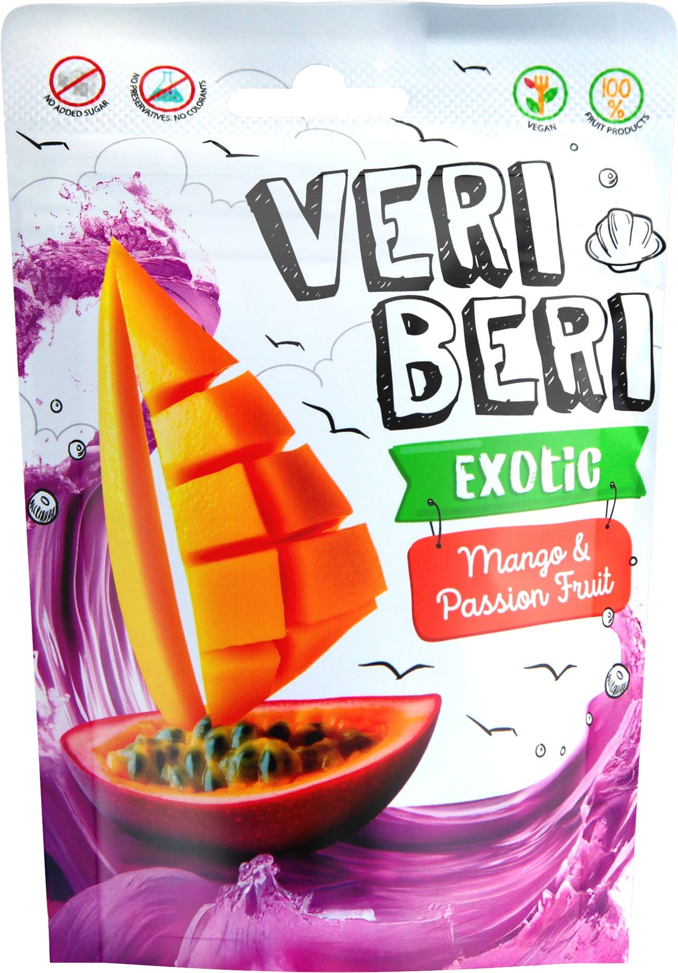 Veri Beri Bezglutenowe żelki Mango i Marakuja 50 g - słodycze lub przekąska