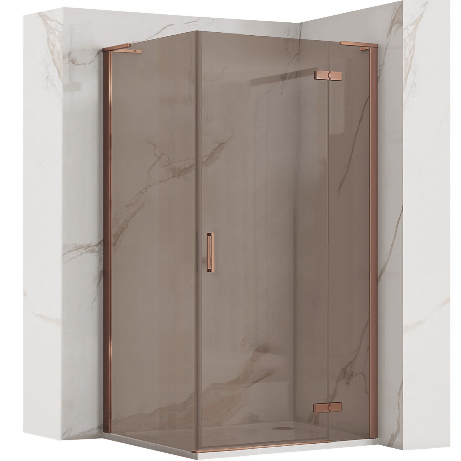 Rea Kabina Prysznicowa REA Hugo 90x80 Miedź Szczotkowana