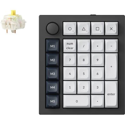 KEYCHRON Q0 Max Wireless Number Pad Switch Gateron Jupiter Banana Czarno-biały