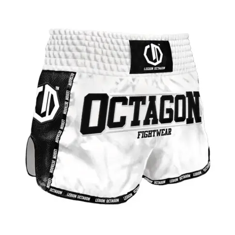 Spodenki Kickboxing/Muay Thai Legion Octagon Future PREMIUM white