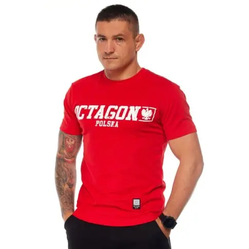 T-shirt Octagon Polska czerwony
