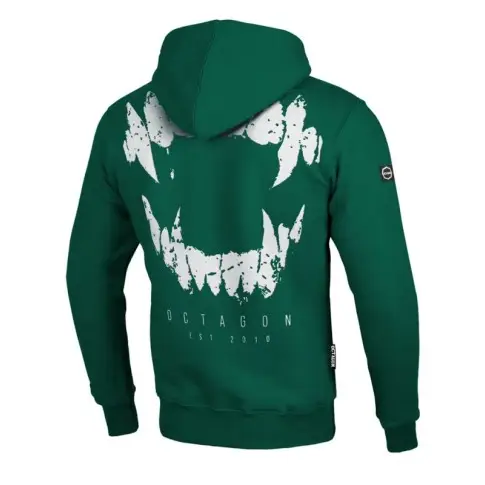 Bluza Octagon Zęby bottle green z kapturem