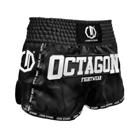 Spodenki Kickboxing/Muay Thai Legion Octagon Future PREMIUM black/white