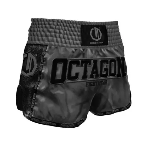 Spodenki Kickboxing/Muay Thai Legion Octagon Future PREMIUM grey/black