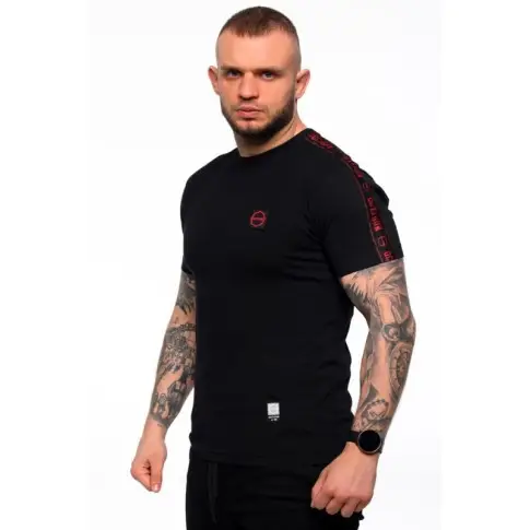T-shirt Octagon Stripe black/red