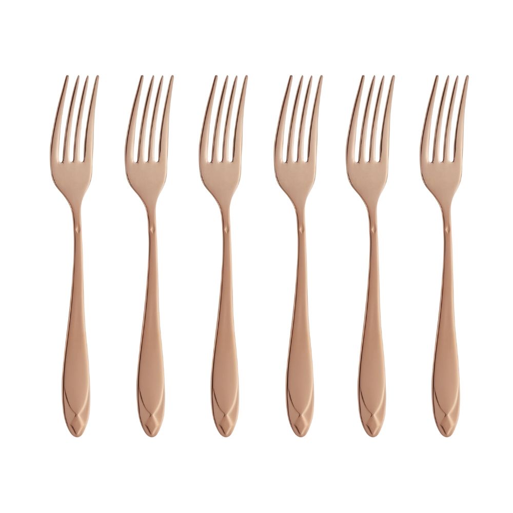 Komplet widelczyków do ciasta 6 sztuk IMPERIAL COPPER