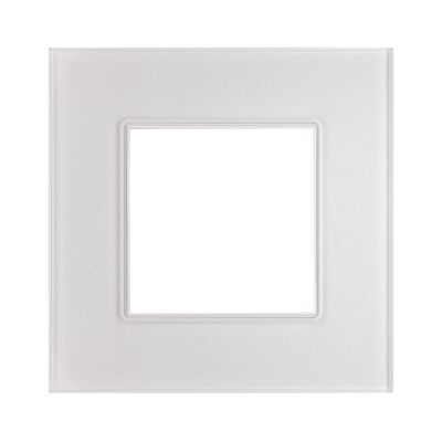 Ramka pojedyncza szklana kryształowa biel R-1Q rosa